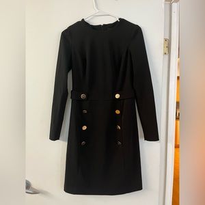 Black DKNY dress, long sleeves, Size 2